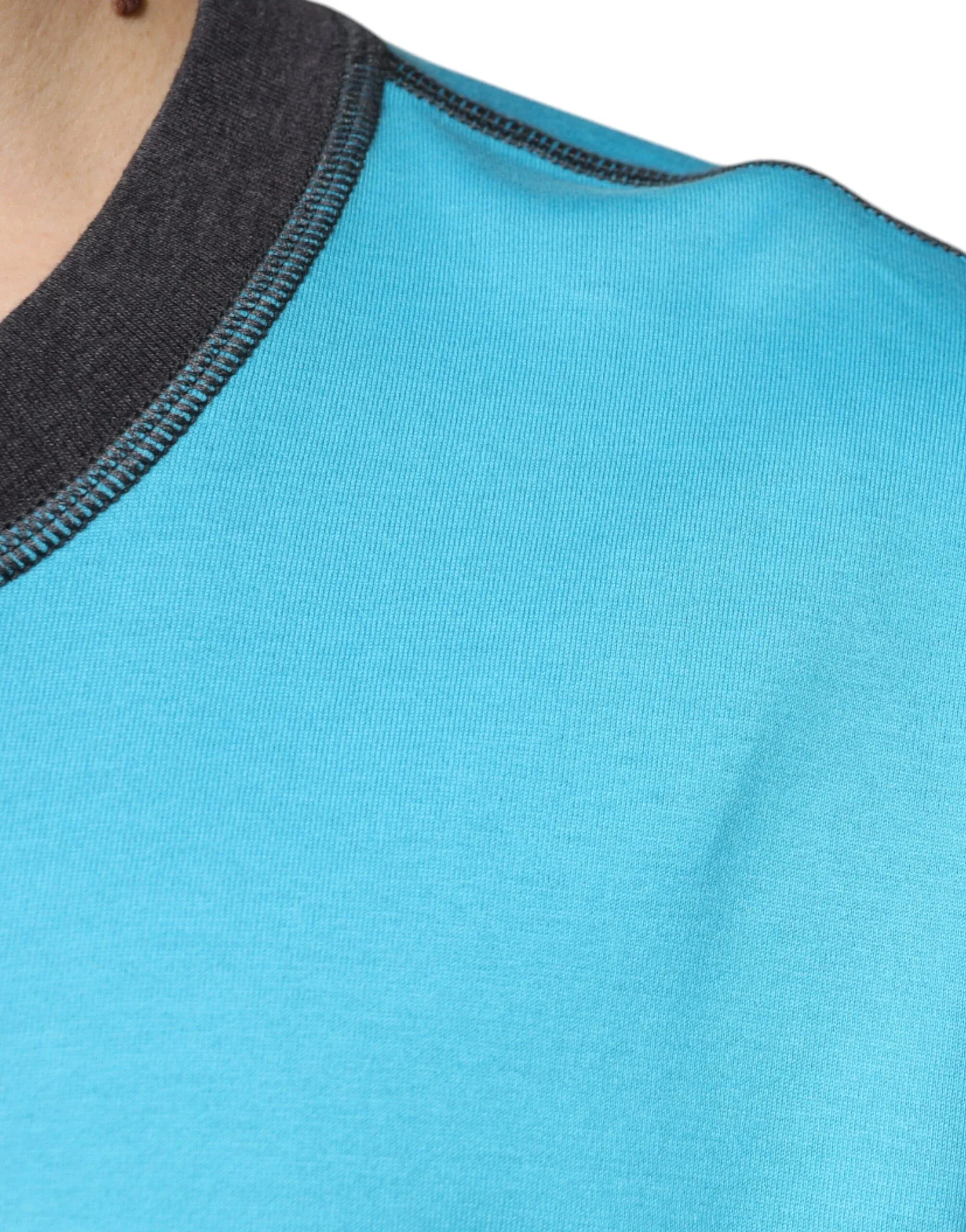 Dolce & Gabbana Blue Logo Crew Neck Short Sleeves T-shirt - Zeiniez