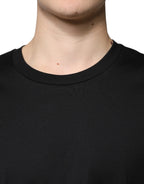 Dolce & Gabbana Black Cotton Crew Neck Short Sleeves T-shirt - Zeiniez