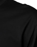 Dolce & Gabbana Black Cotton Crew Neck Short Sleeves T-shirt - Zeiniez