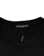 Dolce & Gabbana Black Cotton Crew Neck Short Sleeves T-shirt - Zeiniez