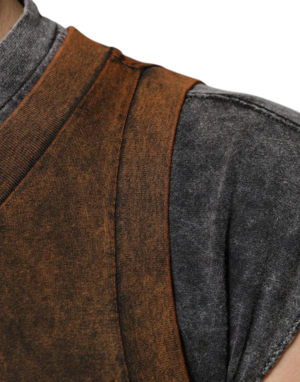 Dolce & Gabbana Brown Cotton Crew Neck Sleeveless T-shirt - Zeiniez