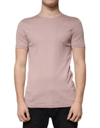 Dolce & Gabbana Brown Cotton Short Sleeves Round Neck T-shirt - Zeiniez