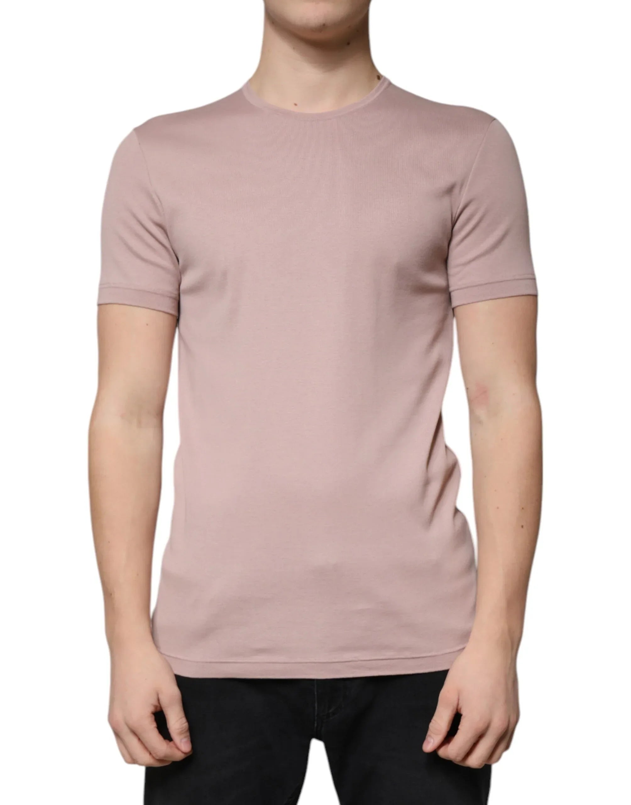 Dolce & Gabbana Brown Cotton Short Sleeves Round Neck T-shirt - Zeiniez