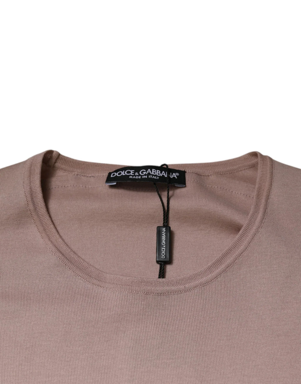 Dolce & Gabbana Brown Cotton Short Sleeves Round Neck T-shirt - Zeiniez