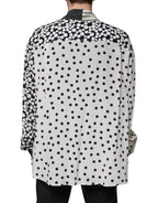 Dolce & Gabbana Black White Polka Dots Silk Men Casual Shirt - Zeiniez