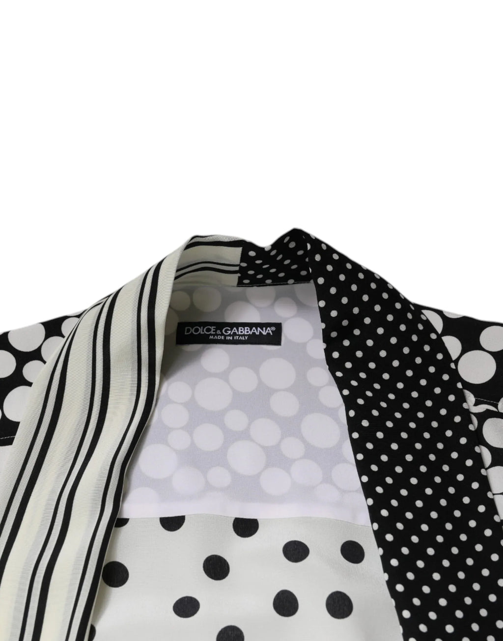 Dolce & Gabbana Black White Polka Dots Silk Men Casual Shirt - Zeiniez