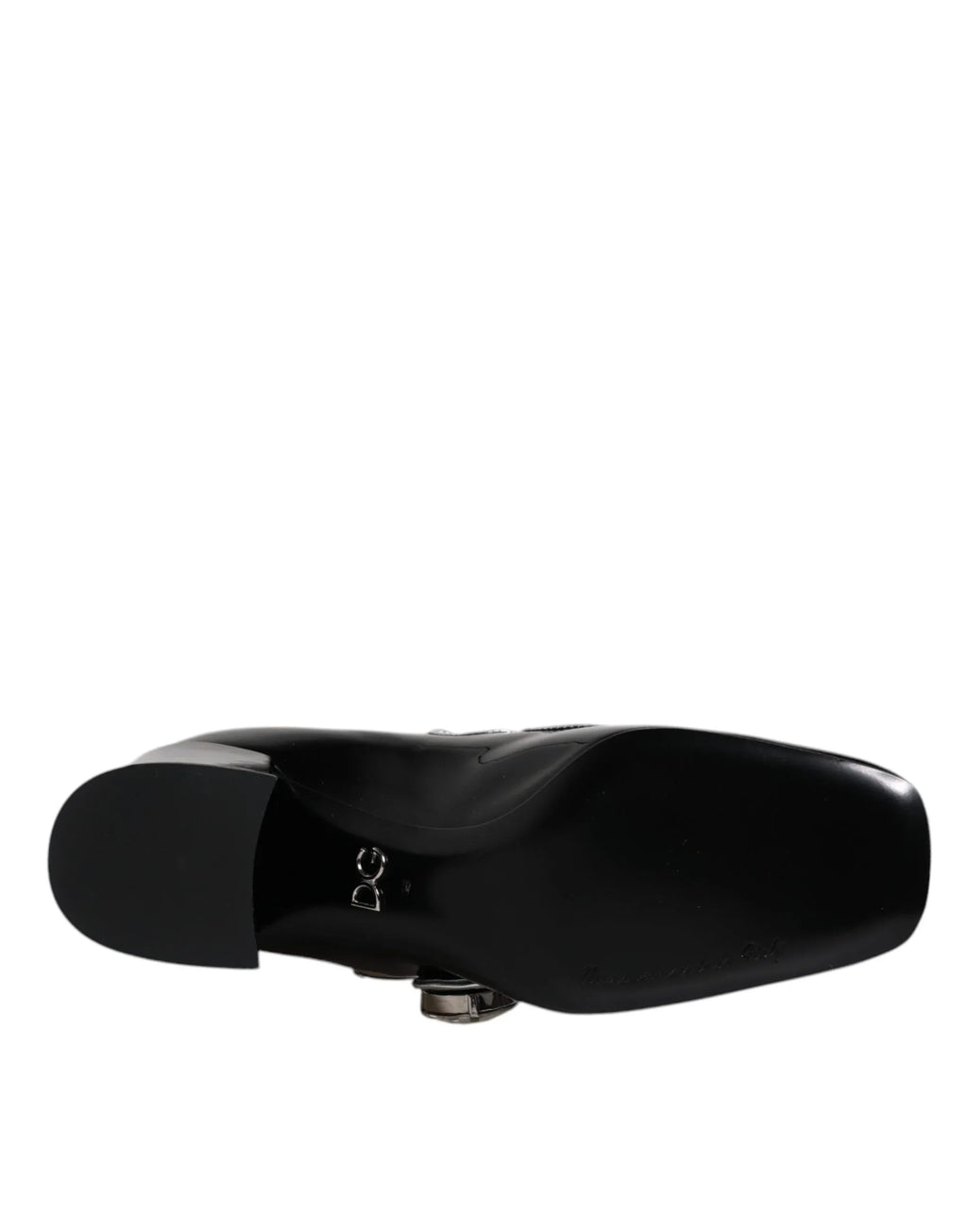 Dolce & Gabbana Black Patent Leather Crystal Mary Jane Pumps Shoes - Zeiniez