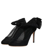 Dolce & Gabbana Black Nylon Mesh Sock Style Boots Shoes - Zeiniez