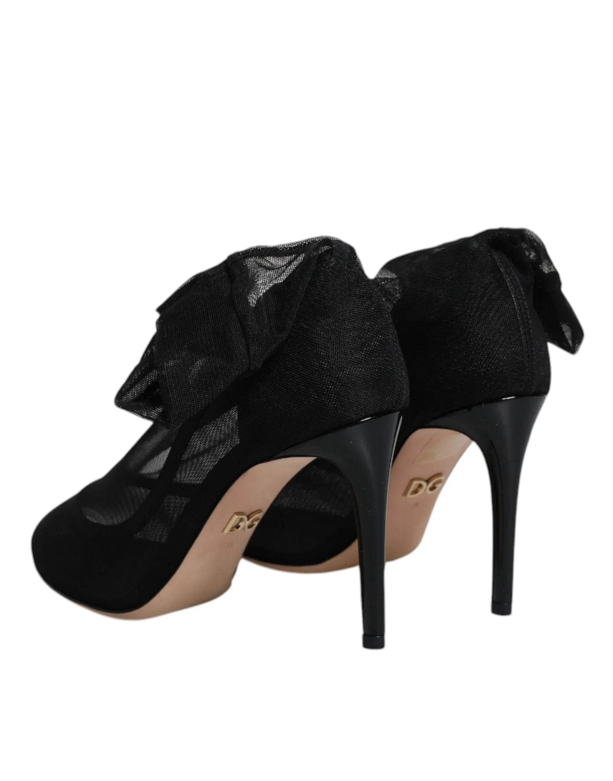 Dolce & Gabbana Black Nylon Mesh Sock Style Boots Shoes - Zeiniez