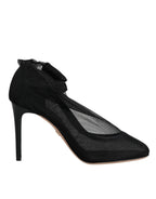 Dolce & Gabbana Black Nylon Mesh Sock Style Boots Shoes - Zeiniez