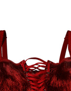 Dolce & Gabbana Red Lace Tassel Sleeveless Sheath Mini Dress - Zeiniez