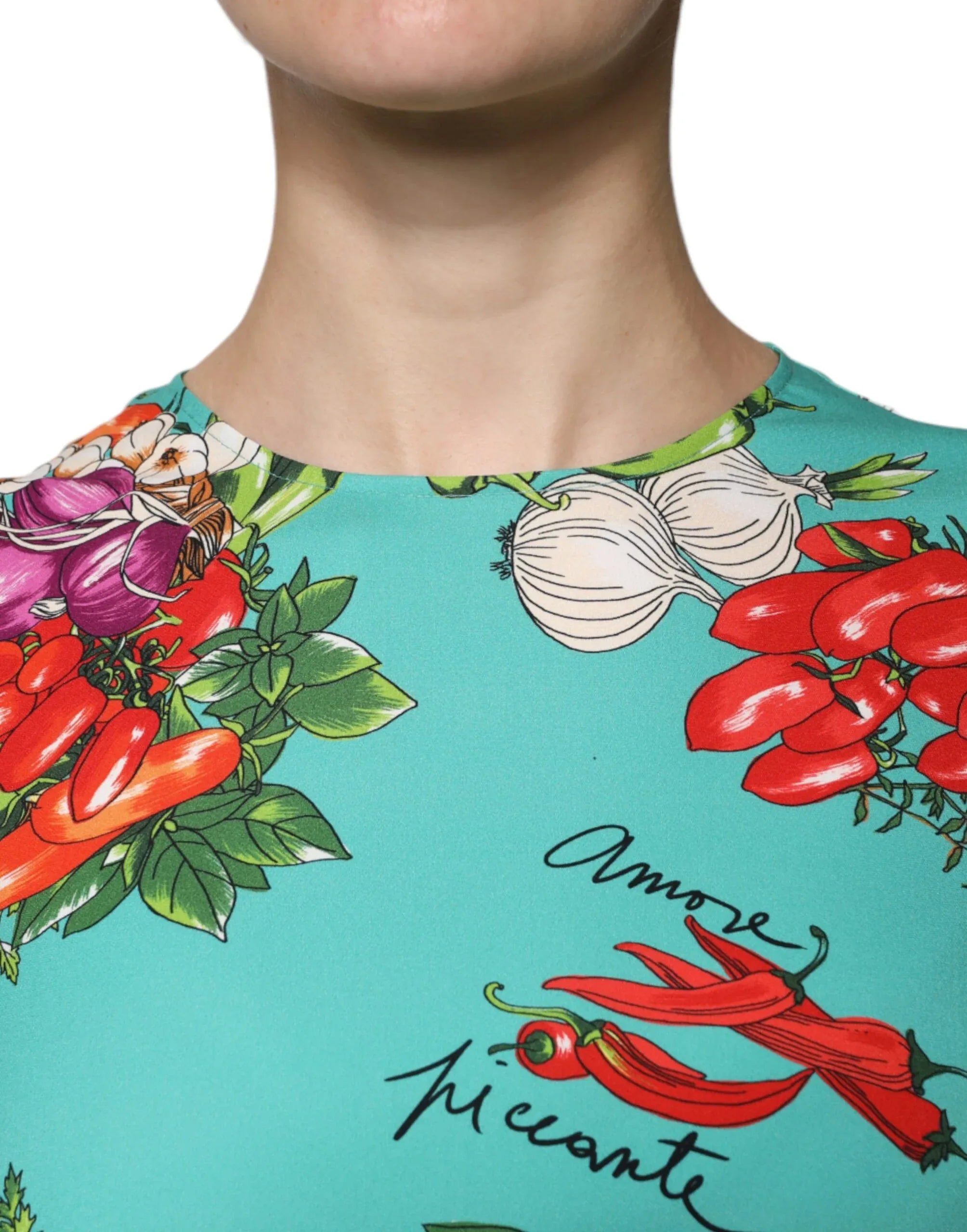 Dolce & Gabbana Multicolor Vegetables Sleeveless Tank Top - Zeiniez