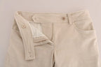 Ermanno Scervino Beige Slim Jeans Corduroy Skinny Pants - Zeiniez