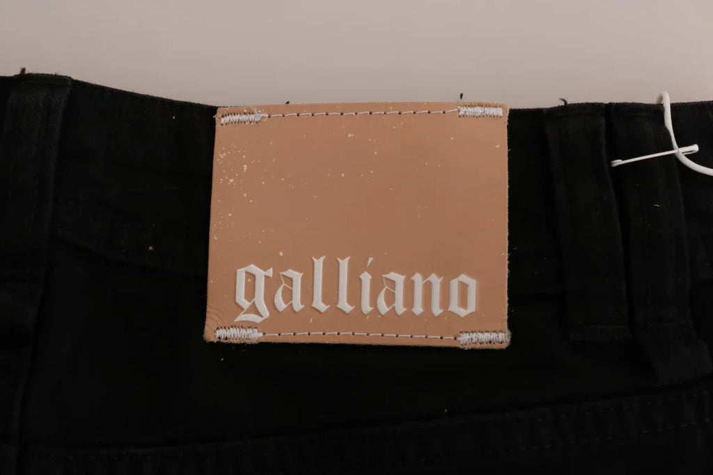 John Galliano Black Cotton Denim Stretch Regular Fit Jeans - Zeiniez