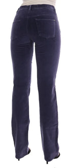 Ermanno Scervino Purple Corduroy Stretch Bootcut Pants - Zeiniez