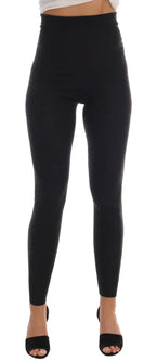 Dolce & Gabbana Gray Cashmere Ribbed Stretch Tights - Zeiniez