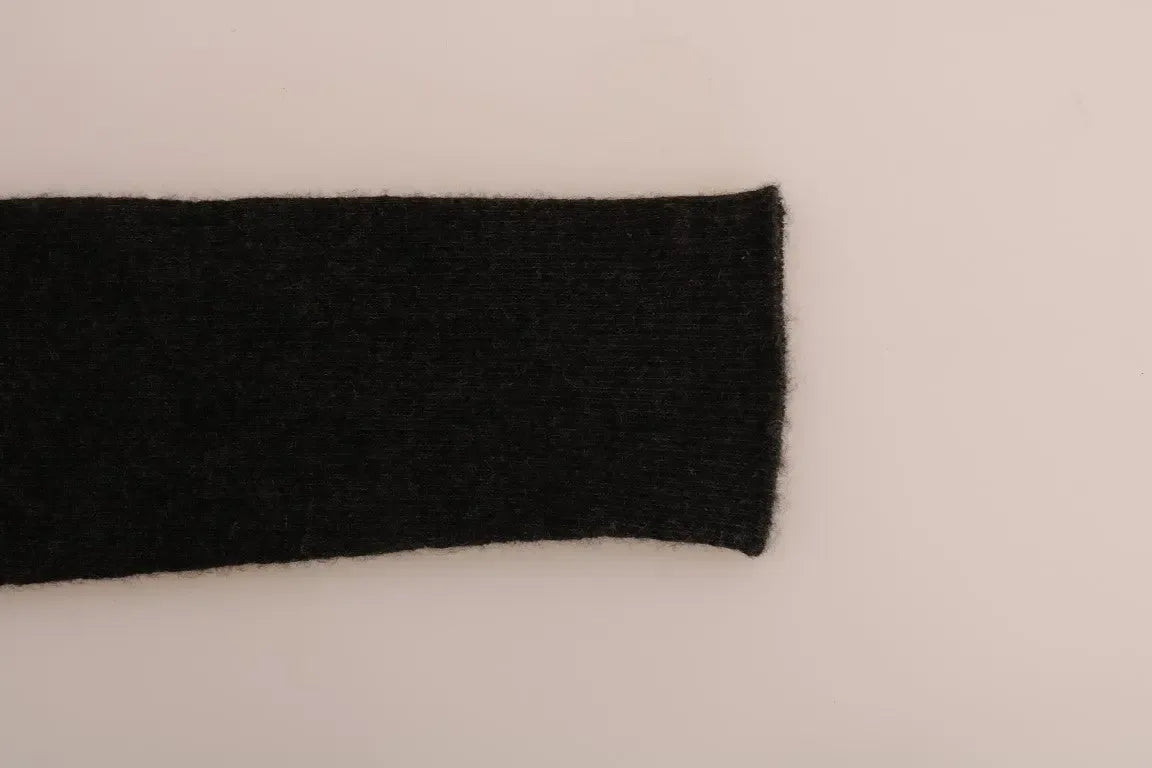 Dolce & Gabbana Gray Cashmere Ribbed Stretch Tights - Zeiniez