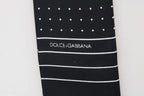 Dolce & Gabbana Dark Blue Polka Dotted Silk Scarf - Zeiniez