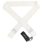 Dolce & Gabbana White Polka Dotted Silk Skinny Scarf - Zeiniez