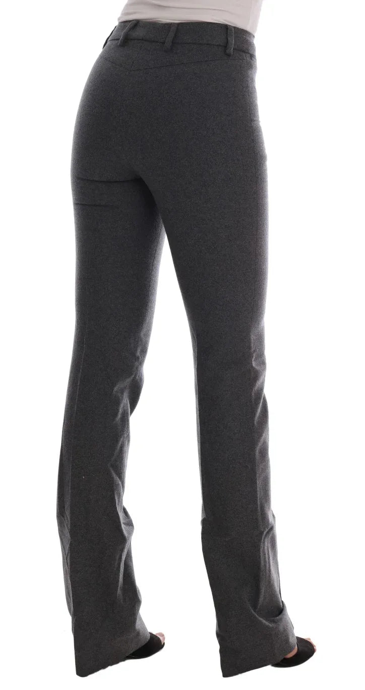 Ermanno Scervino Gray Wool Stretch Slim Pants - Zeiniez