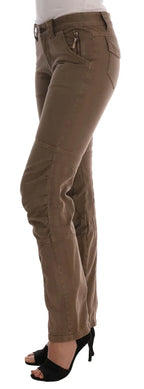 Ermanno Scervino Brown Cotton Casual Slim Fit Pants - Zeiniez