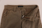 Ermanno Scervino Brown Cotton Casual Slim Fit Pants - Zeiniez