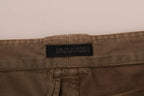 Ermanno Scervino Brown Cotton Casual Slim Fit Pants - Zeiniez
