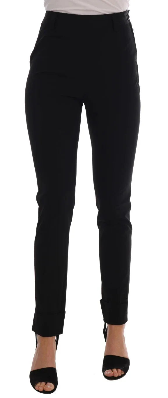 Ermanno Scervino Black Stretch Leggings Pants - Zeiniez