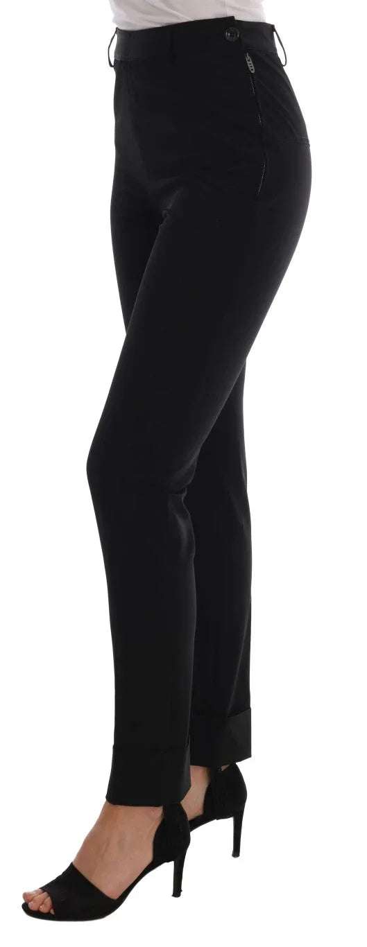 Ermanno Scervino Black Stretch Leggings Pants - Zeiniez