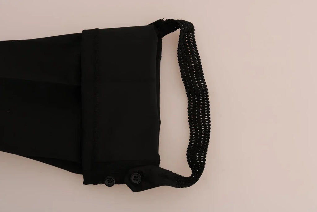 Ermanno Scervino Black Stretch Leggings Pants - Zeiniez