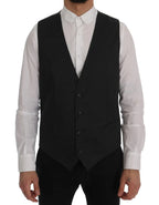 Dolce & Gabbana Gray STAFF Cotton Rayon Vest - Zeiniez