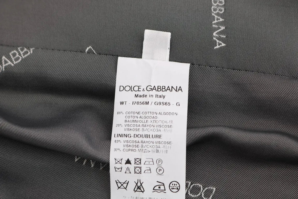 Dolce & Gabbana Gray STAFF Cotton Rayon Vest - Zeiniez