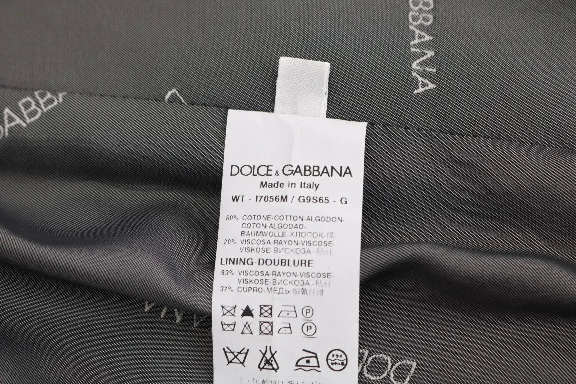 Dolce & Gabbana Gray STAFF Cotton Rayon Vest - Zeiniez
