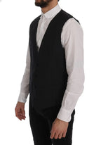 Dolce & Gabbana Gray Wool Stretch Vest - Zeiniez