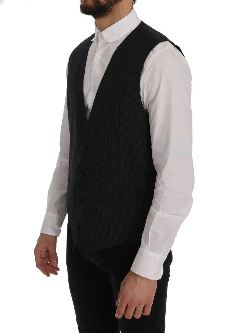 Dolce & Gabbana Gray Wool Stretch Vest - Zeiniez