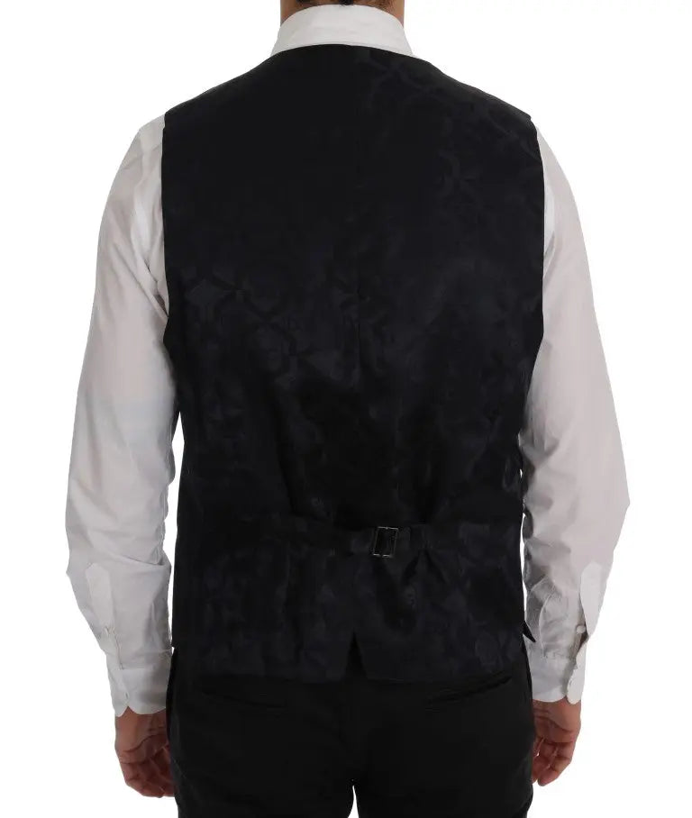Dolce & Gabbana Gray Wool Stretch Vest - Zeiniez