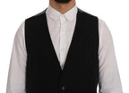 Dolce & Gabbana Black STAFF Cotton Rayon Vest - Zeiniez
