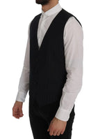 Dolce & Gabbana Blue Wool Stretch Vest - Zeiniez