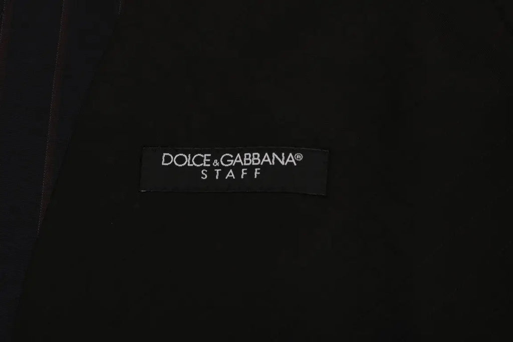 Dolce & Gabbana Blue Wool Stretch Vest - Zeiniez