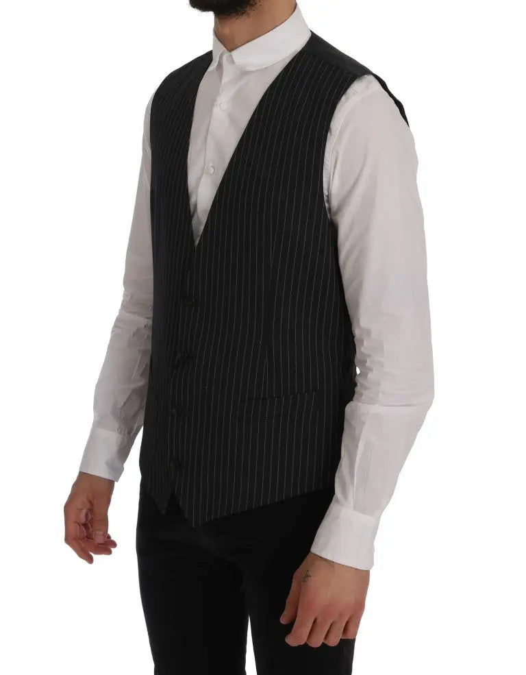 Dolce & Gabbana Gray Wool Stretch Vest - Zeiniez