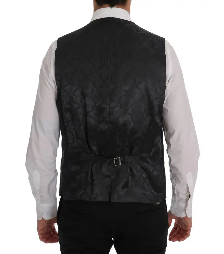 Dolce & Gabbana Gray Wool Stretch Vest - Zeiniez