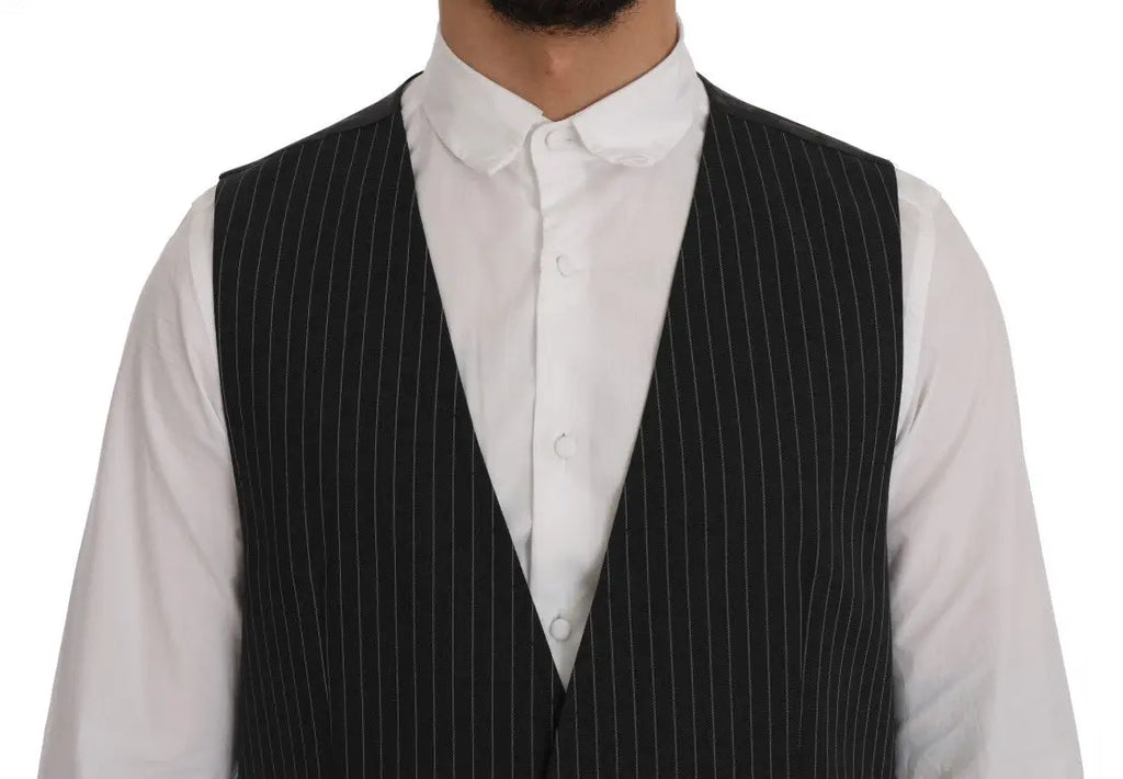 Dolce & Gabbana Gray Wool Stretch Vest - Zeiniez