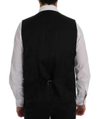 Dolce & Gabbana Black STAFF Wool Stretch Vest - Zeiniez
