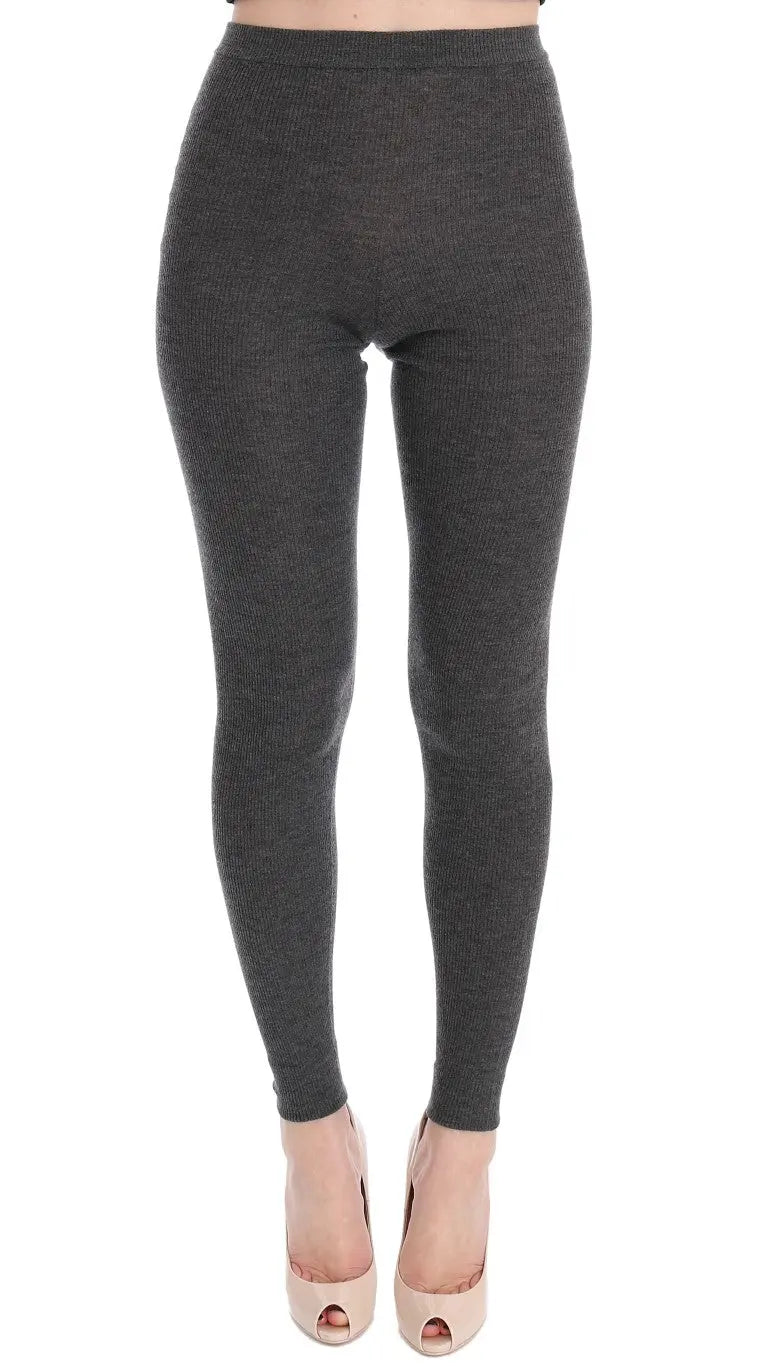 Dolce & Gabbana Gray Cashmere Stretch Tights - Zeiniez
