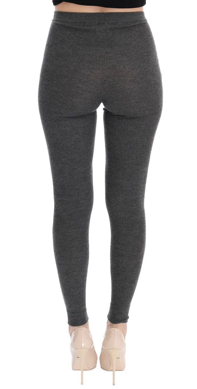 Dolce & Gabbana Gray Cashmere Stretch Tights - Zeiniez