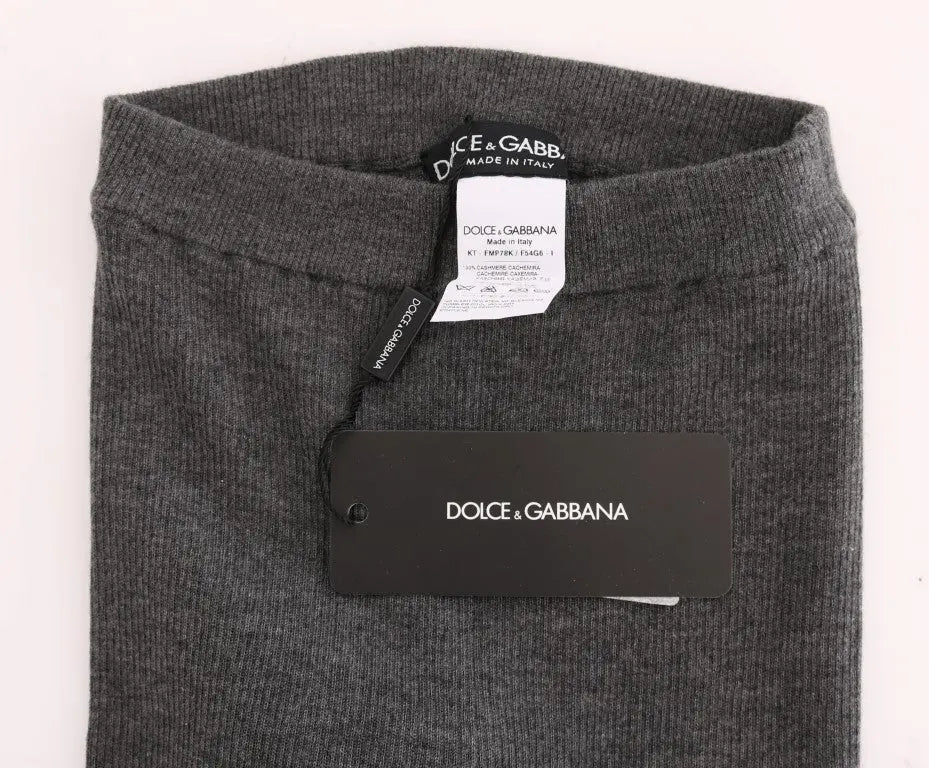 Dolce & Gabbana Gray Cashmere Stretch Tights - Zeiniez