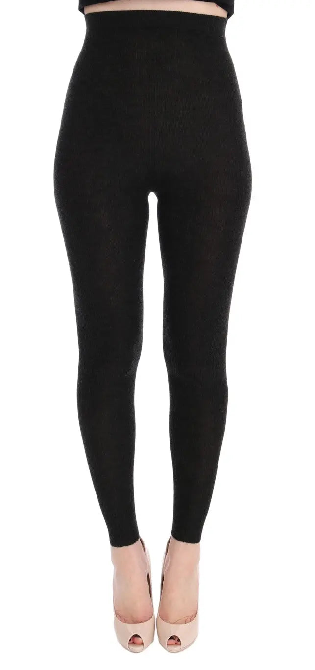 Dolce & Gabbana Gray Cashmere Stretch Tights - Zeiniez