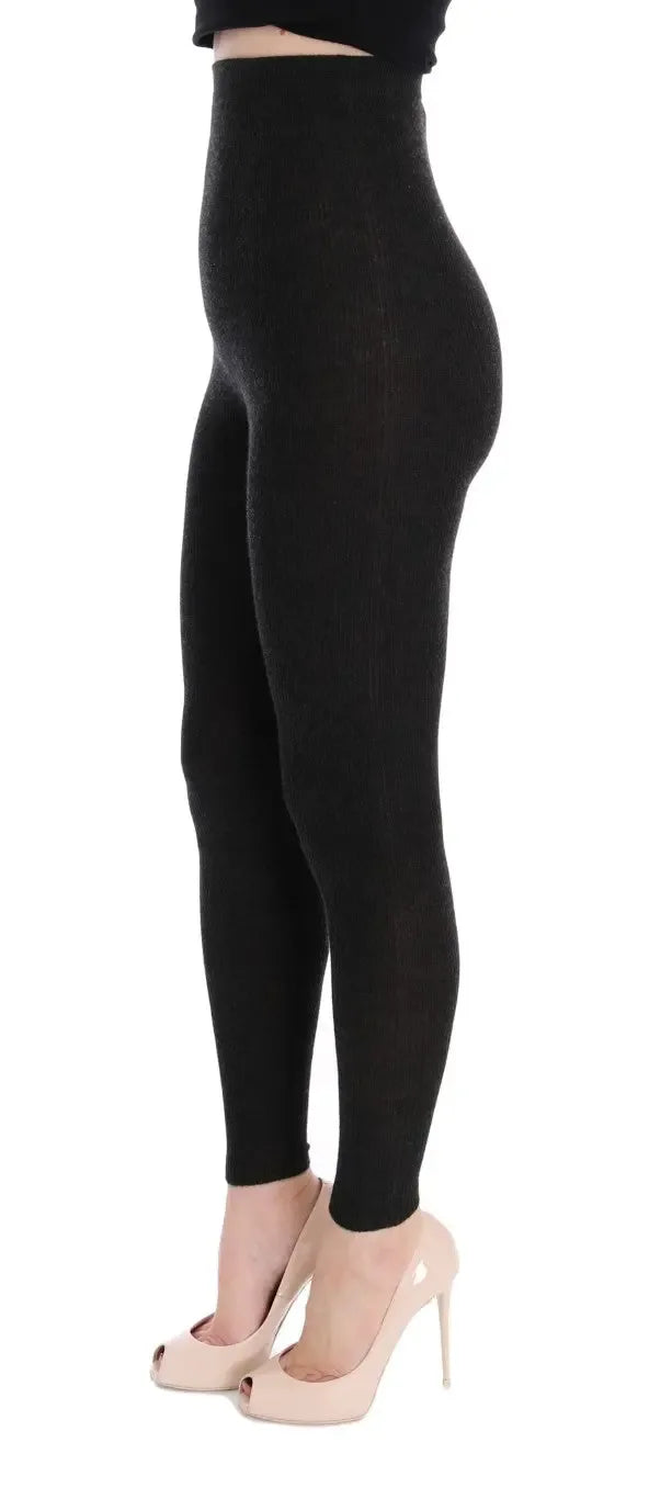 Dolce & Gabbana Gray Cashmere Stretch Tights - Zeiniez