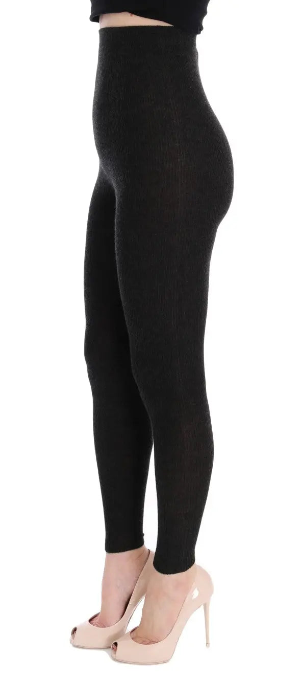 Dolce & Gabbana Gray Cashmere Stretch Tights - Zeiniez