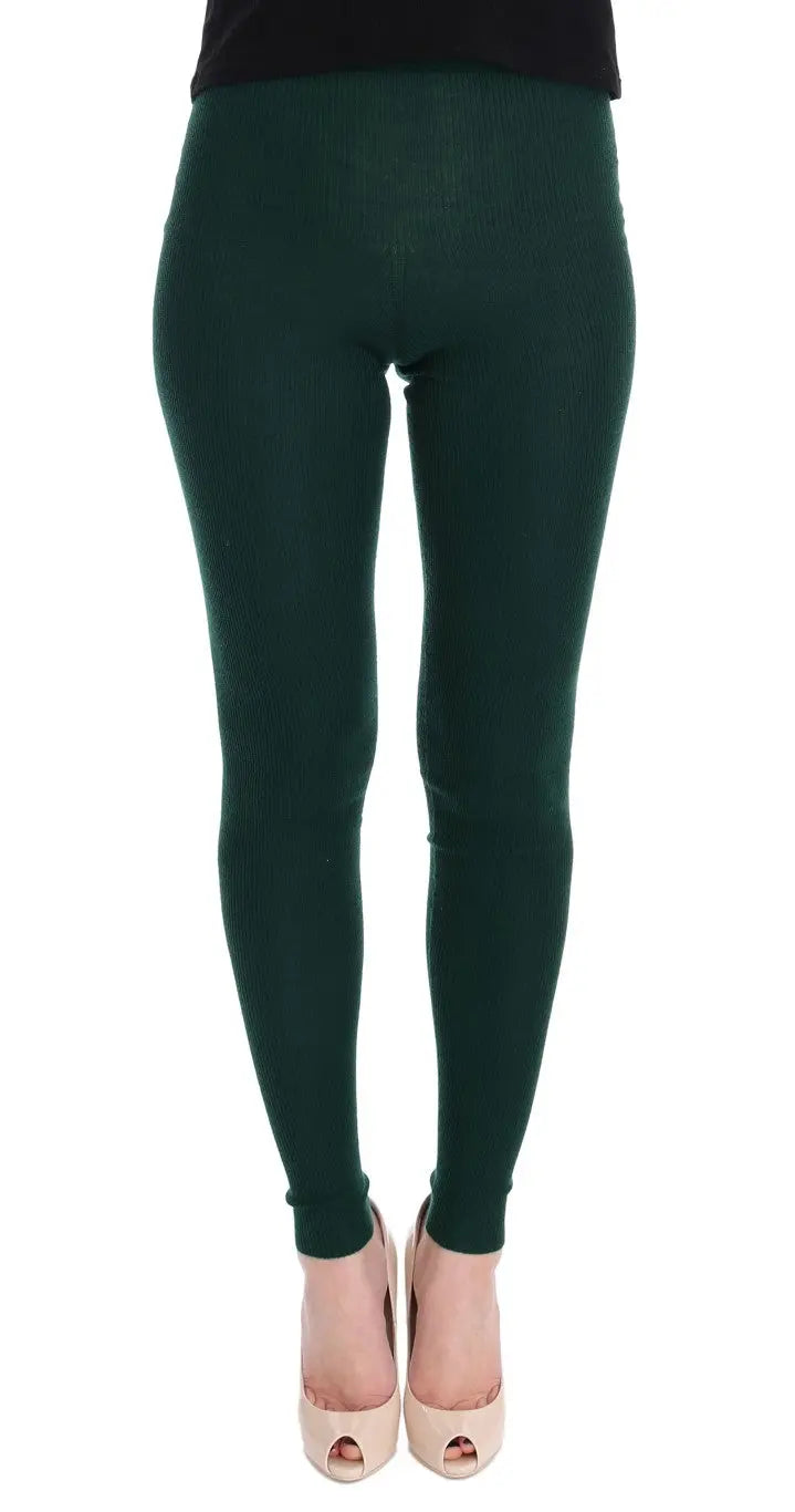 Dolce & Gabbana Green Cashmere Stretch Tights - Zeiniez